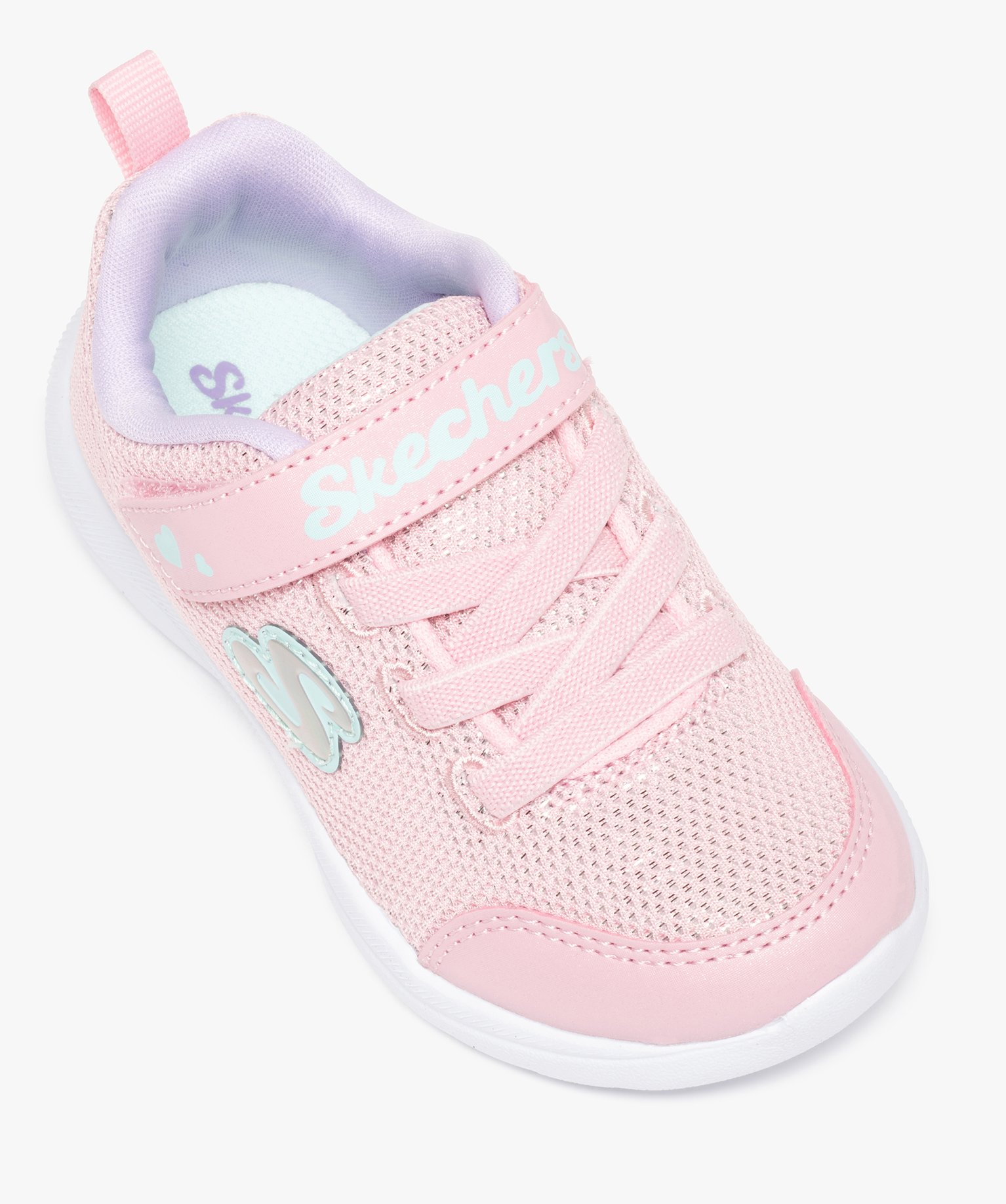Baskets fille en mesh brillant – Skechers Stepz Easy Peasy rose | GEMO