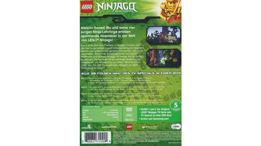 LEGO Ninjago - DVD-Box  [4 DVDs]
