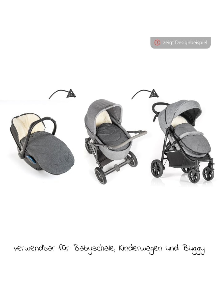 Zamboo 2in1 Universal-Fleece-Fußsack in grau günstig kaufen onesize