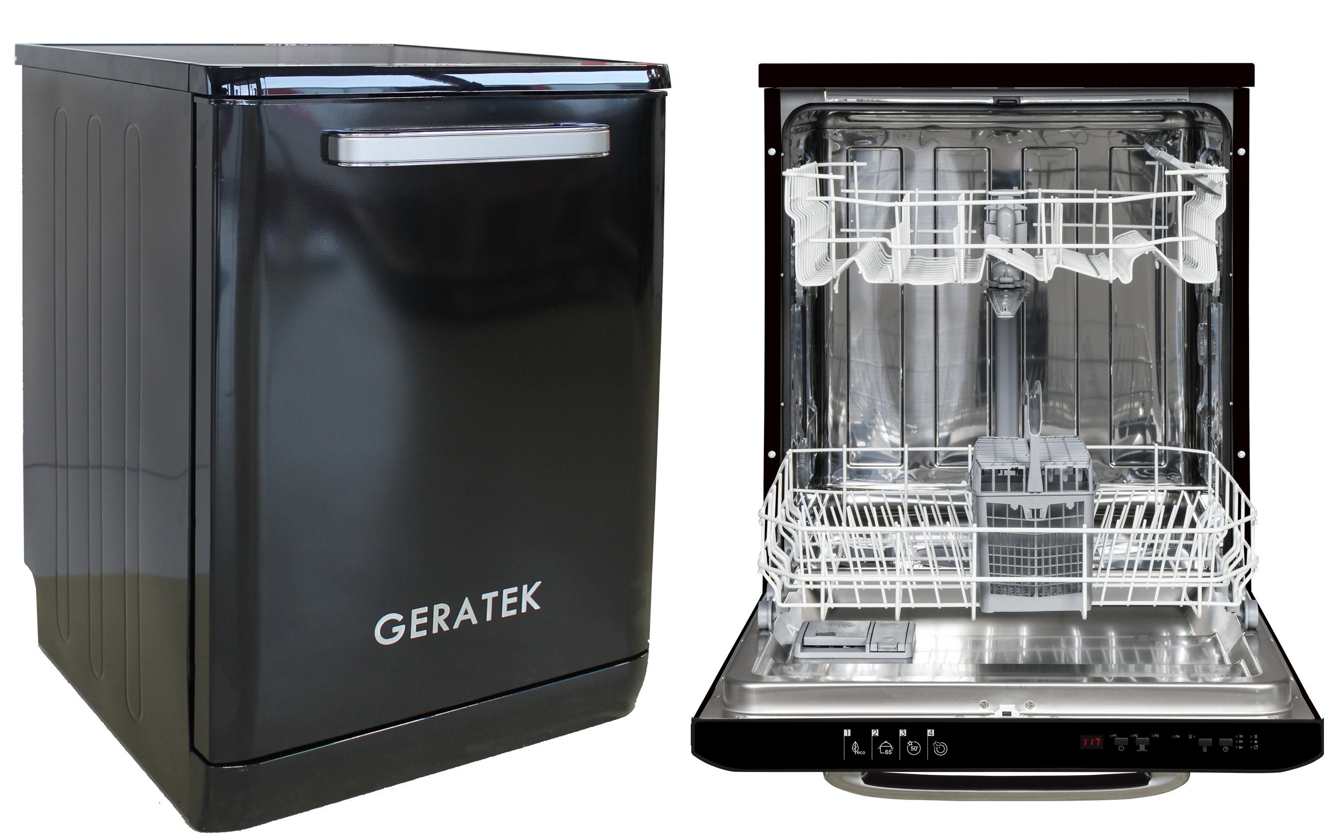 Geratek Standgeschirrspüler Wien, GS6200, 12 l, 12 Maßgedecke, Retro Design / Kindersicherung / Startzeitvorwahl