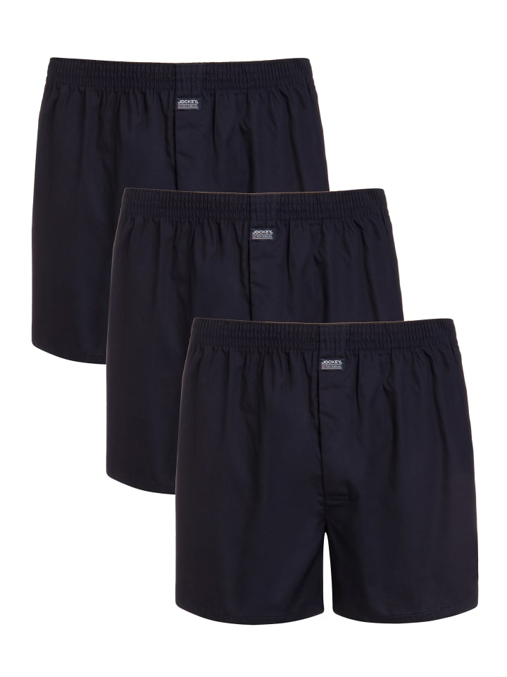 Jockey Boxershorts Everyday Woven 3 Stück in Dunkelblau günstig kaufen