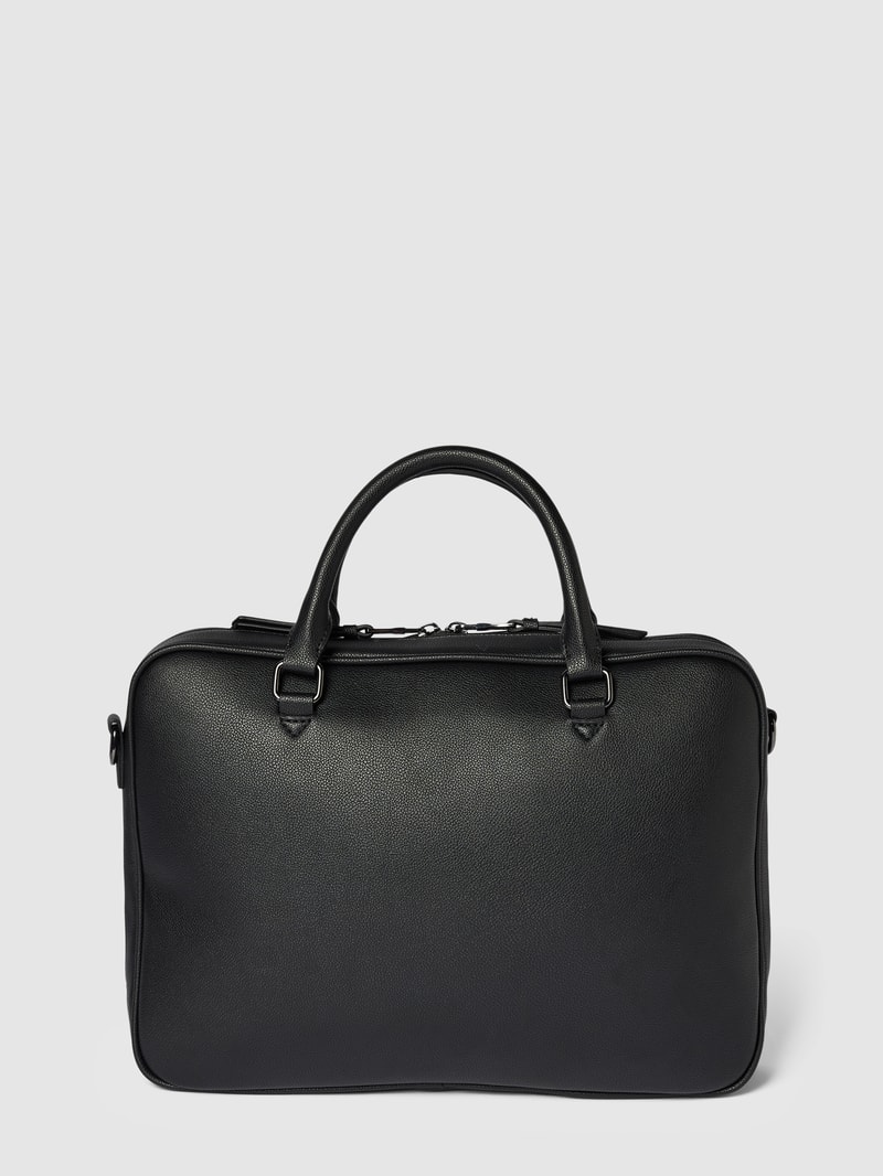 Crossbody Bag mit Label-Detail in schwarz