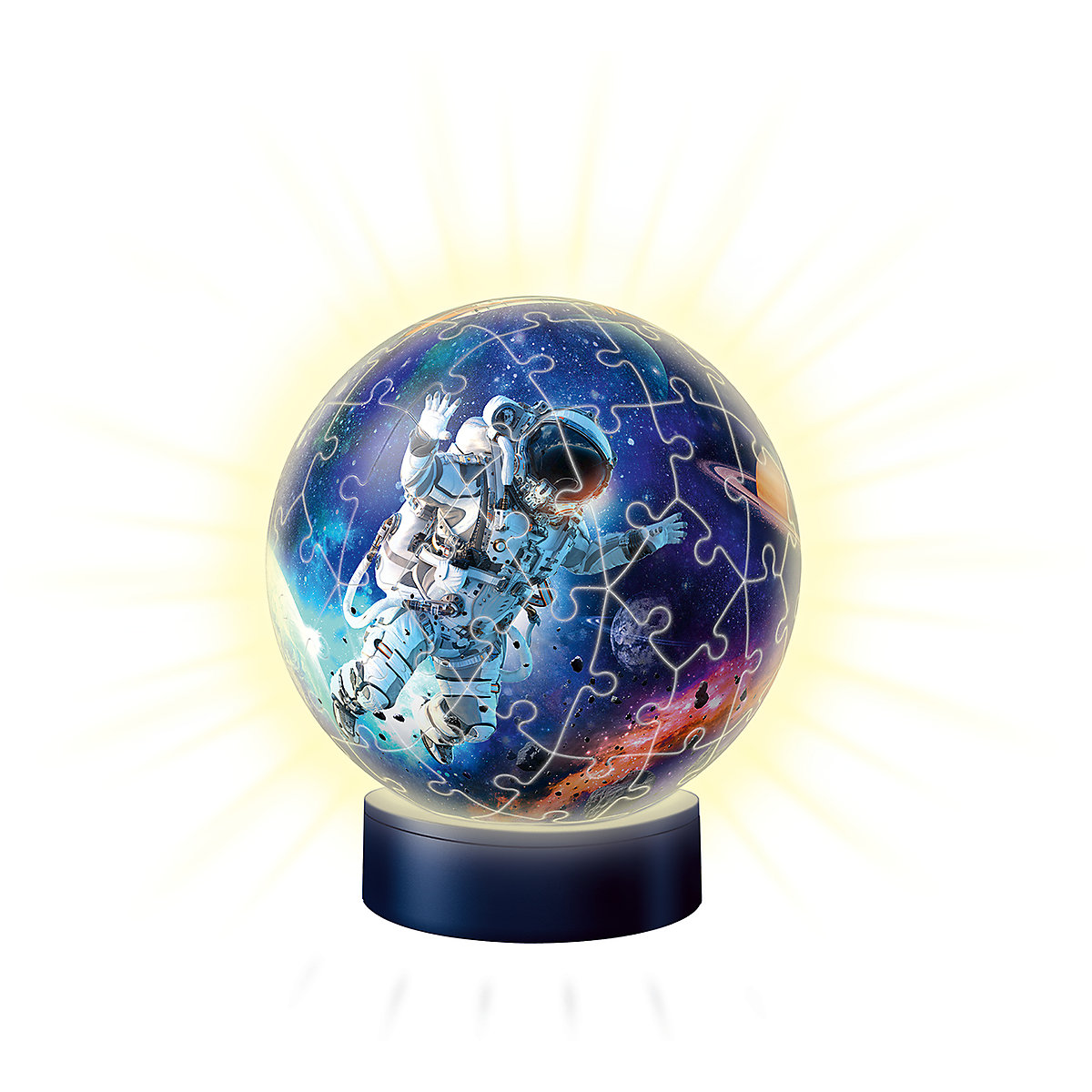 3D-Puzzle-Ball Nachtlicht - Astronauten im Weltall, 72 Teile