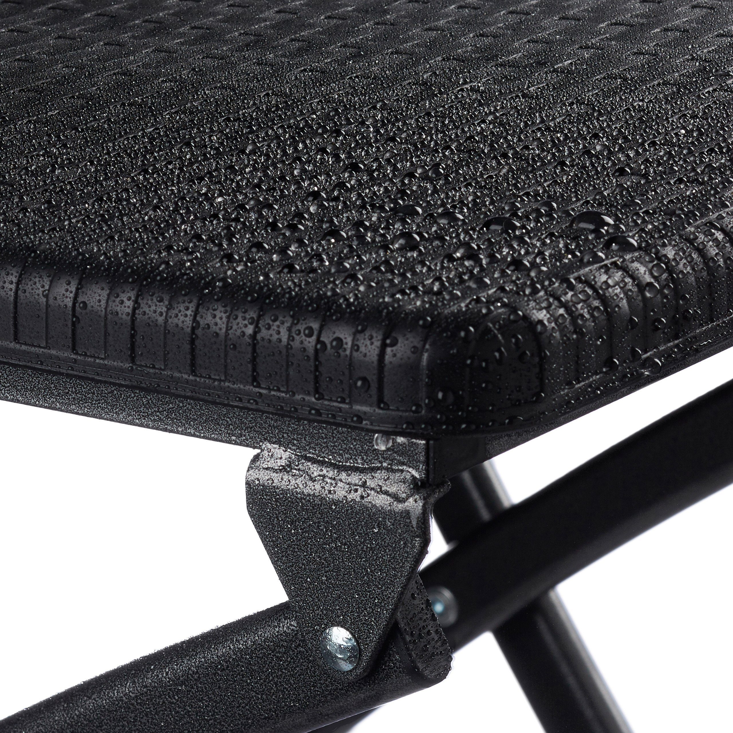 relaxdays Bistrostuhl Barstuhl klappbar BASTIAN 2er Set, Schwarz