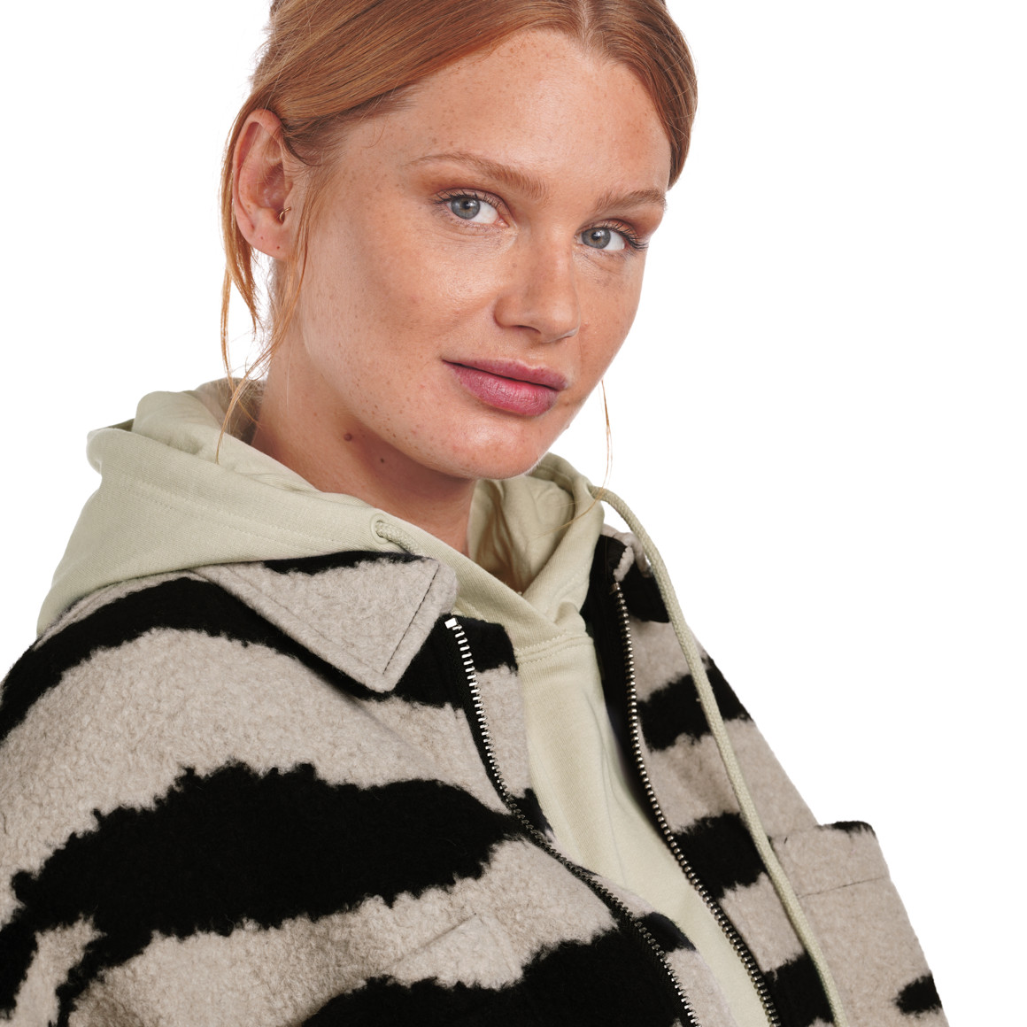 Damen Overshirt mit Allover-Muster
