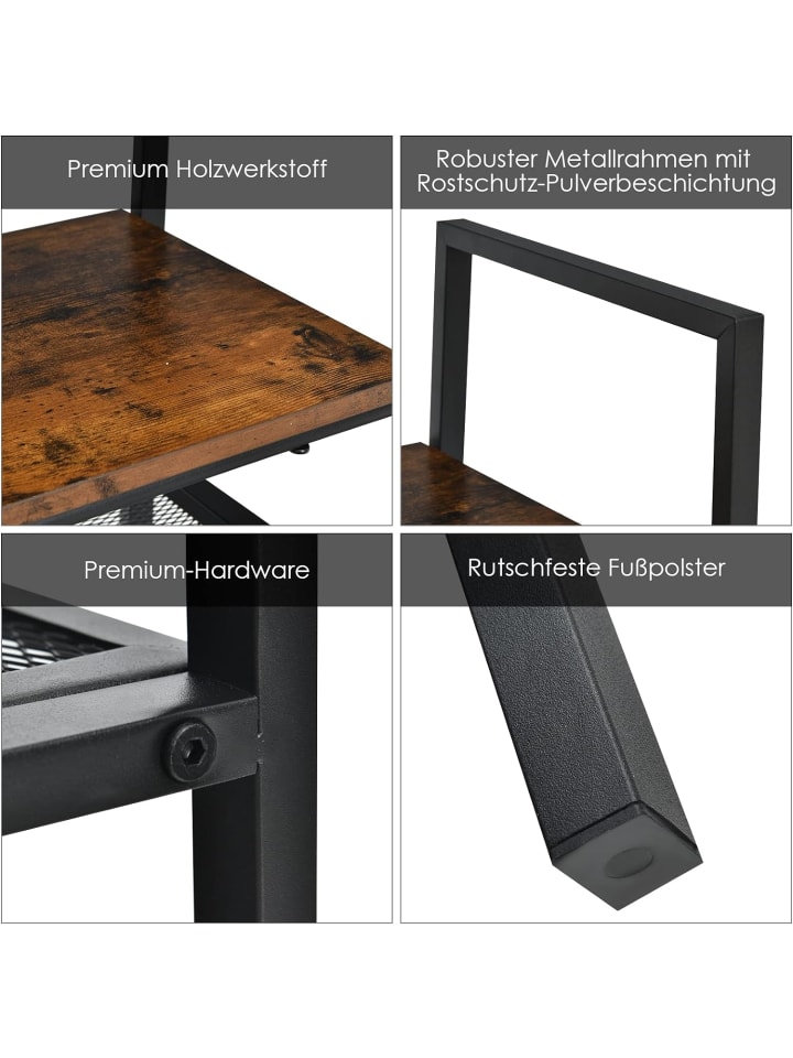 COSTWAY Organizer-Regal 2er Set in Braun günstig kaufen 54 cm