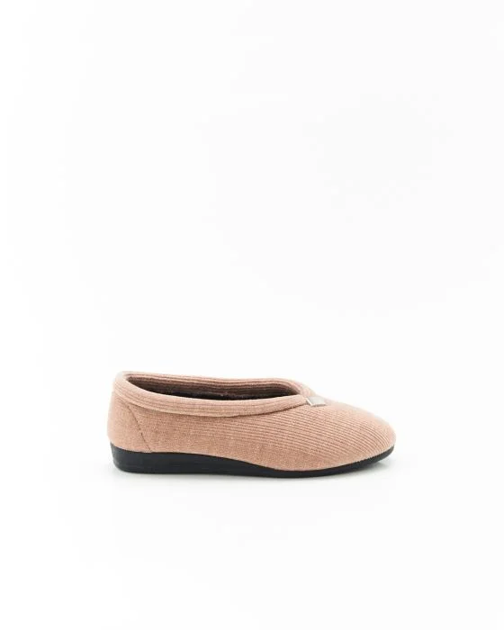 Ballerines d'intérieur velours finement côtelé