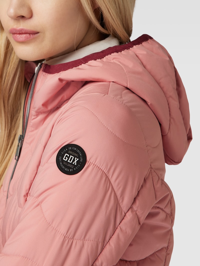 Jacke mit Label-Details in rosé