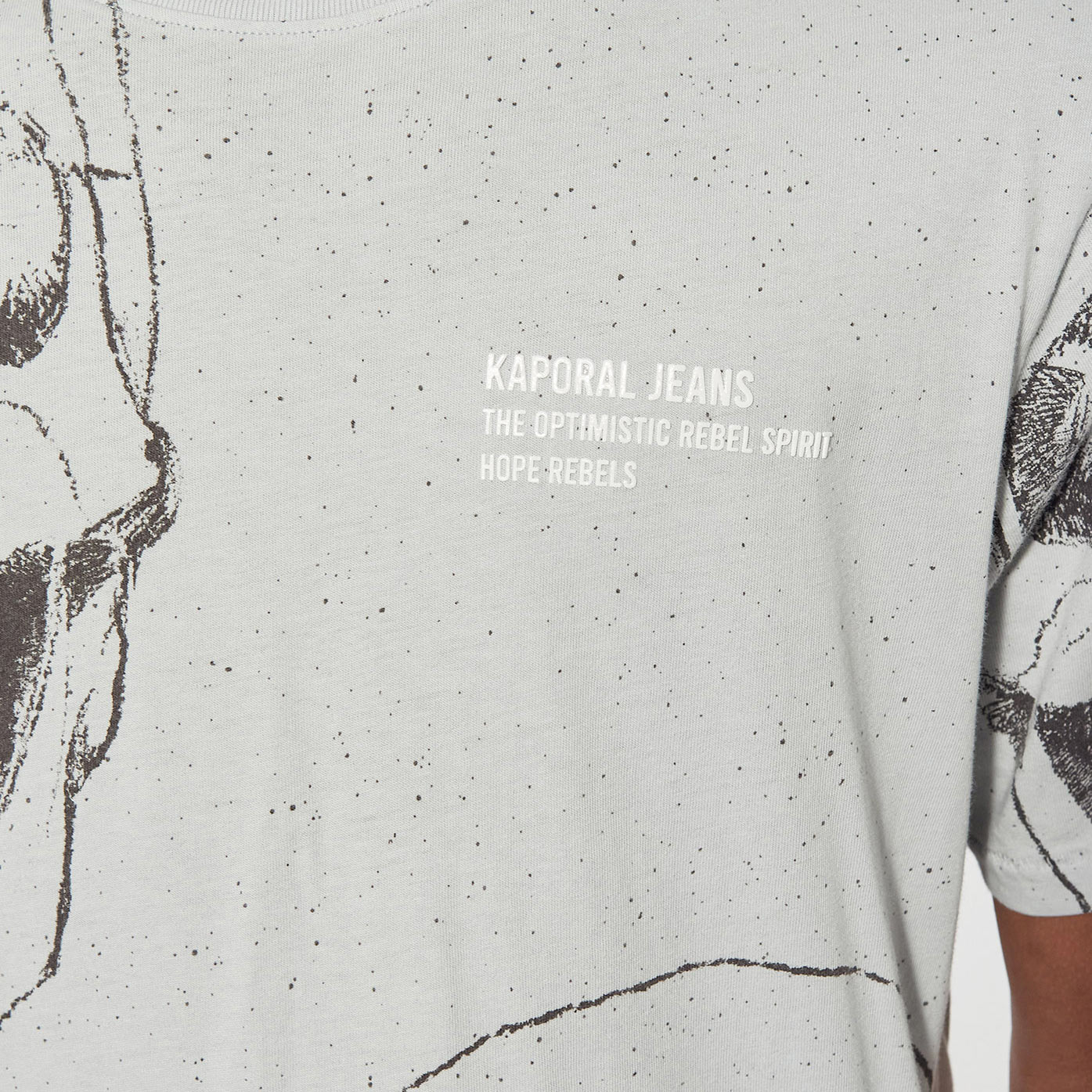 MURDO  T-shirt bleu tête de mort Homme en 100% coton