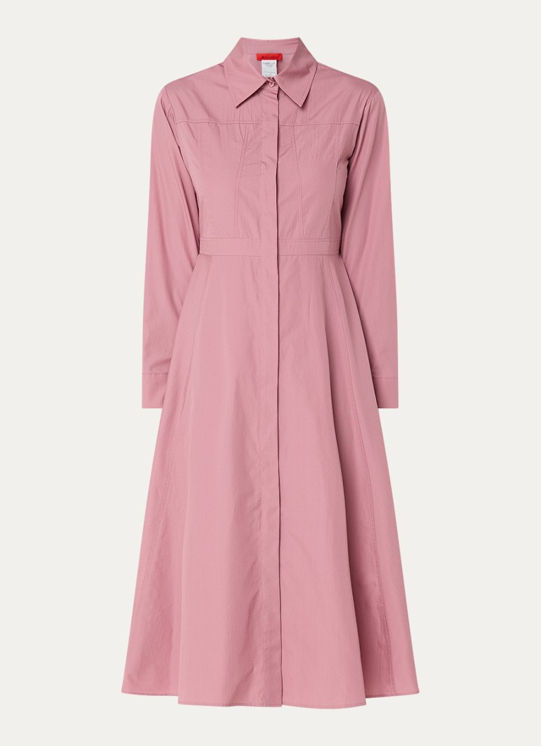 Vestido camisero midi Burano de Max & Co con botones ocultos.