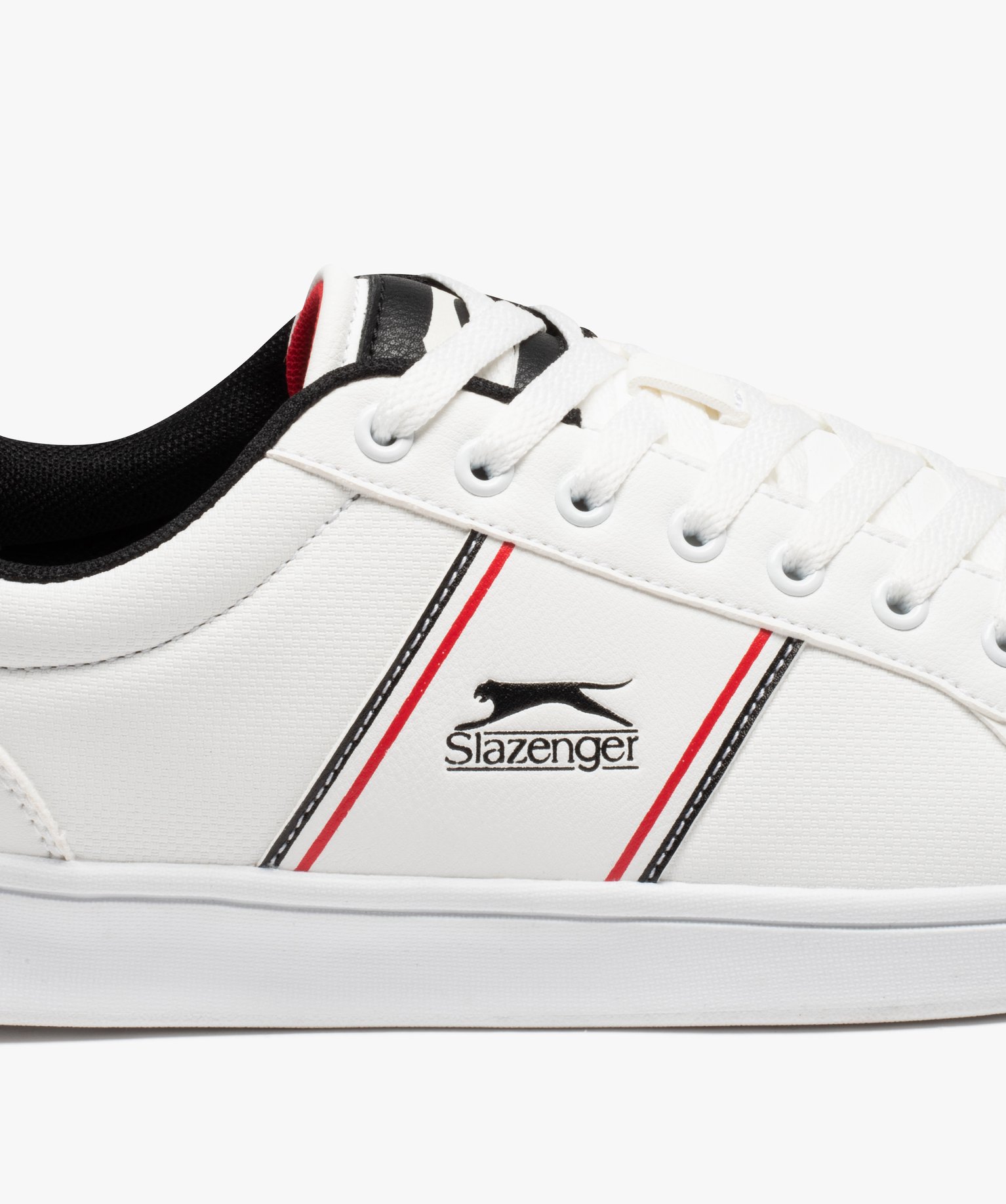 Baskets homme rétro à lacets et bandes colorées - Slazenger blanc | GEMO