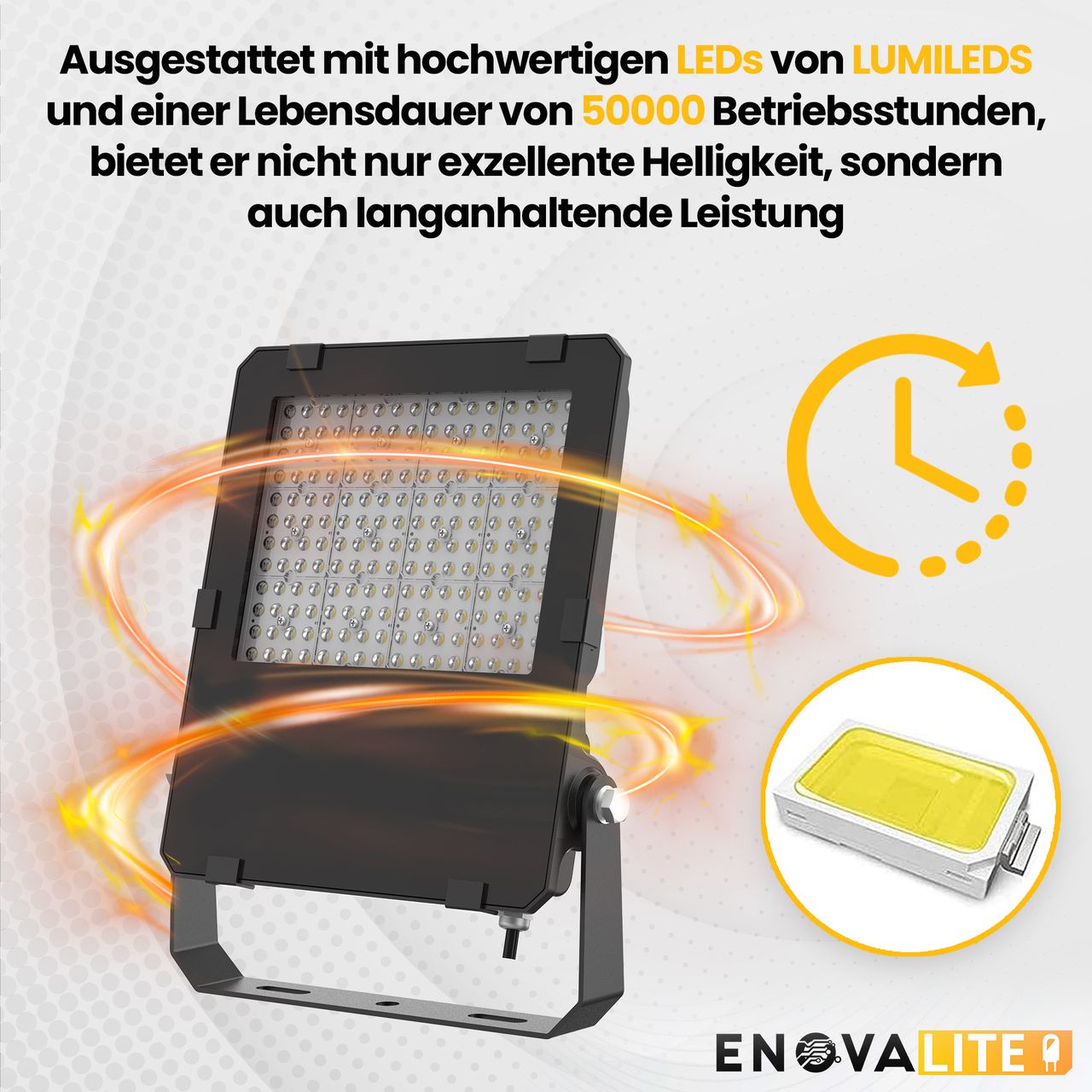 ENOVALITE LED-Fluter PRO, 200 W, 4000 K