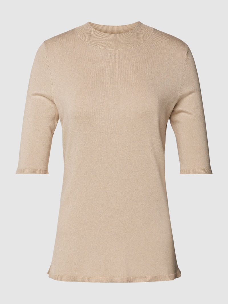 Strickshirt mit Rundhalsausschnitt in sand