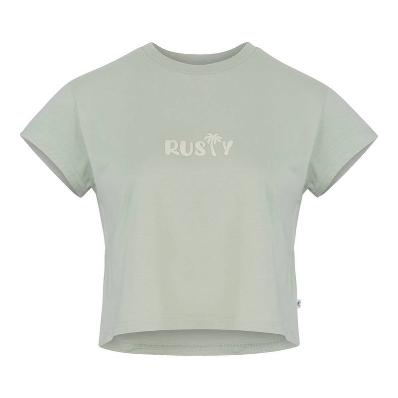 RUSTY RUSTY PALM CLASSIC SLIM FIT CROP TEE T-Shirt Damen