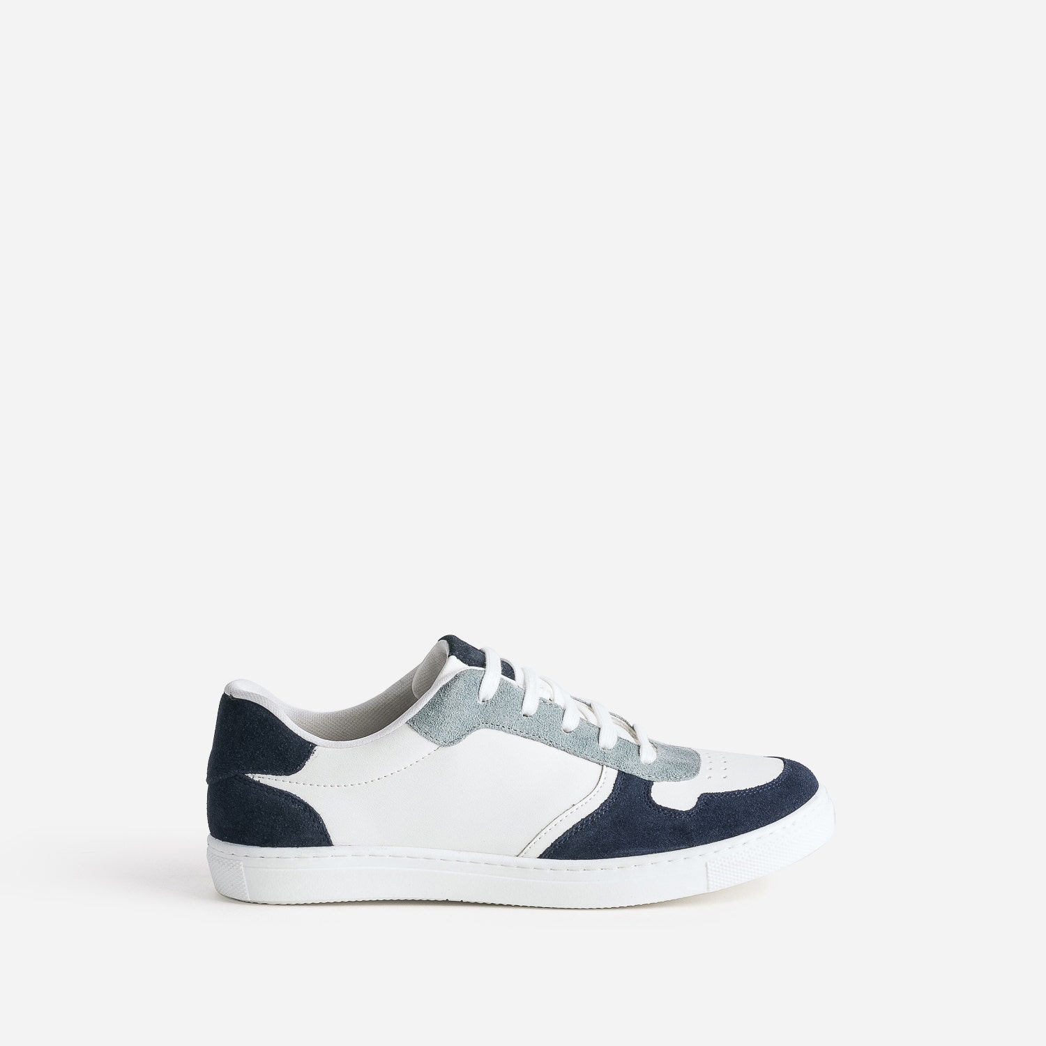 Tennis BUGGY blanche, marine et bleu grisé