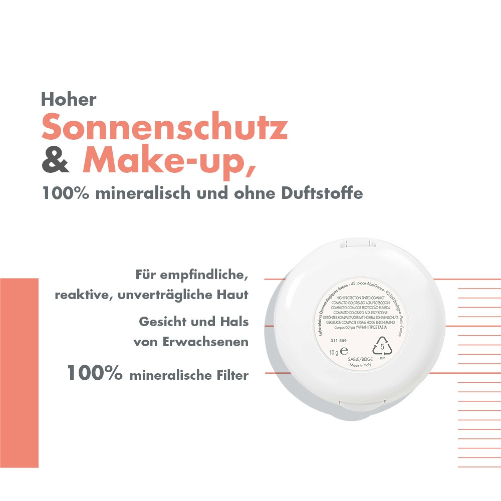 AVENE Kompaktsonnencreme SPF 50 sand 2010