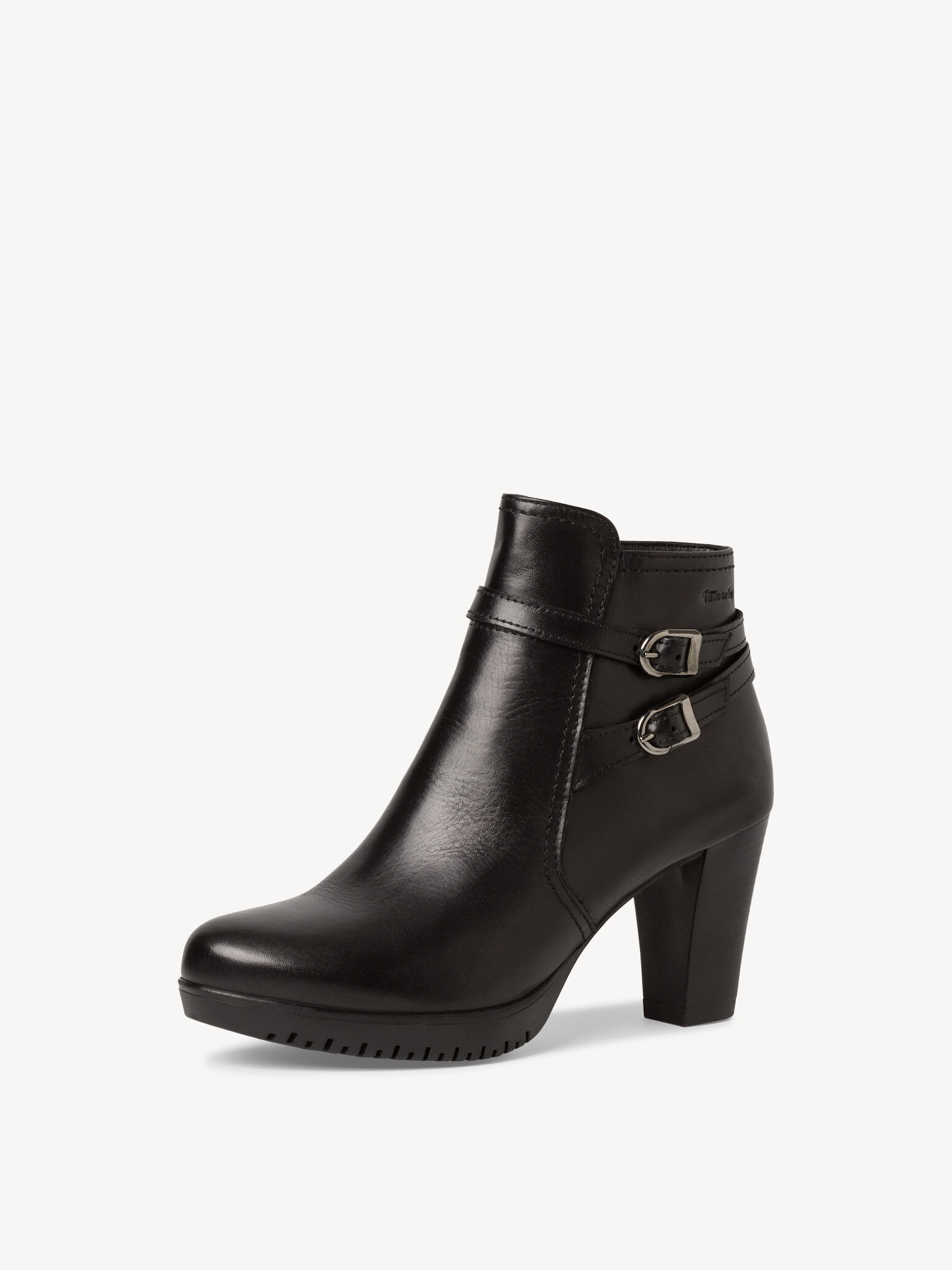 Bottine en cuir - noir