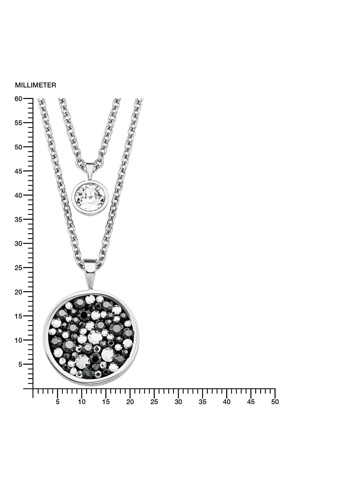 Doppelkette mit Kristallglas  272.708.6411.0839-99B0