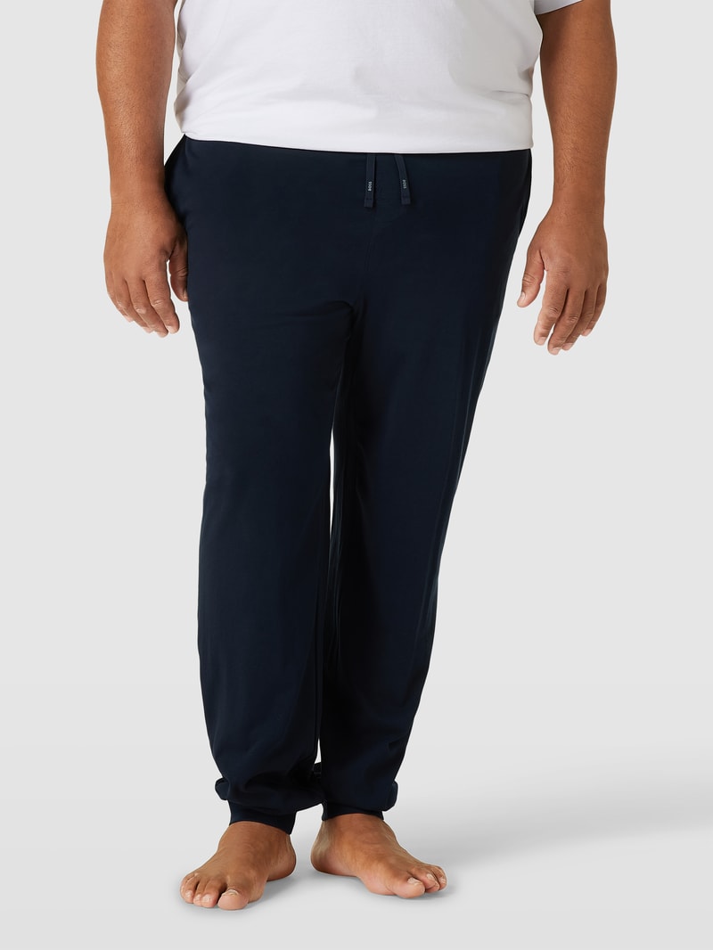 PLUS SIZE Sweatpants mit Logo-Stitching in dunkelblau