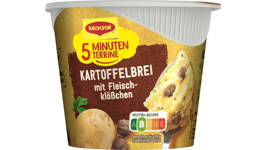 MAGGI 5 Minuten Terrine Kartoffelbrei mit Fleischklößchen 46 g