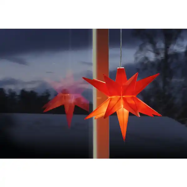 LED-Weihnachtsstern, 12 cm, rot