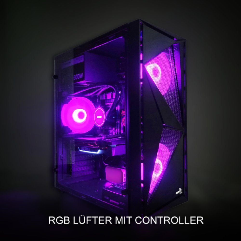 PC Store NCA Gaming PC Glider SSD HDD RGB Windows Gaming-PC (Intel Core i7, NVIDIA GeForce RTX 4060, 8GB Ram 240GB SSD ohne HDD GB RAM, Luftkühlung / Wasserkühlung, RGB Lüfter mit Controller)
