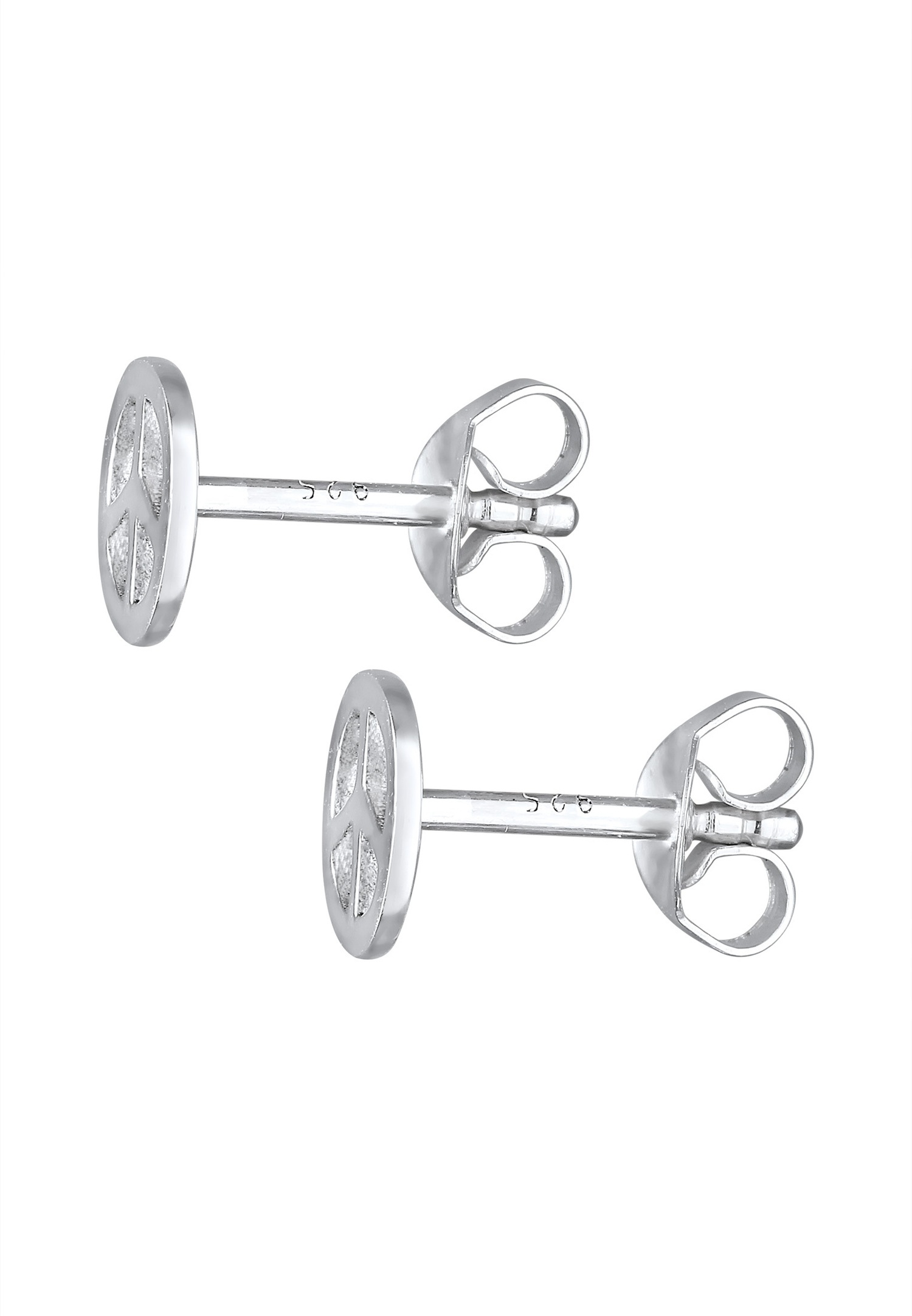Colgante Elli para mujer con símbolo de la paz, estilo bohemio hippie, en plata de ley 925.
