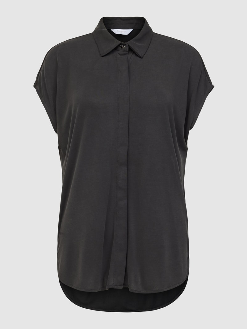 Hemdbluse aus Modalmischung in anthrazit