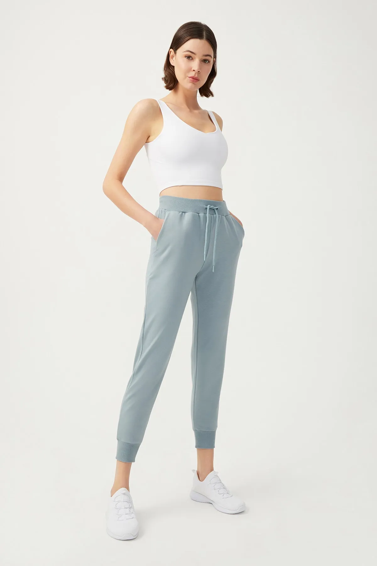 LOS OJOS  Blaugraue Jogger-Jogginghose für Damen