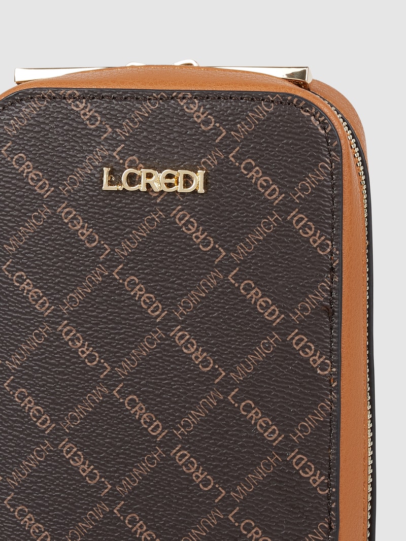 Handytasche in Leder-Optik Modell 'Filiberta' in dunkelbraun