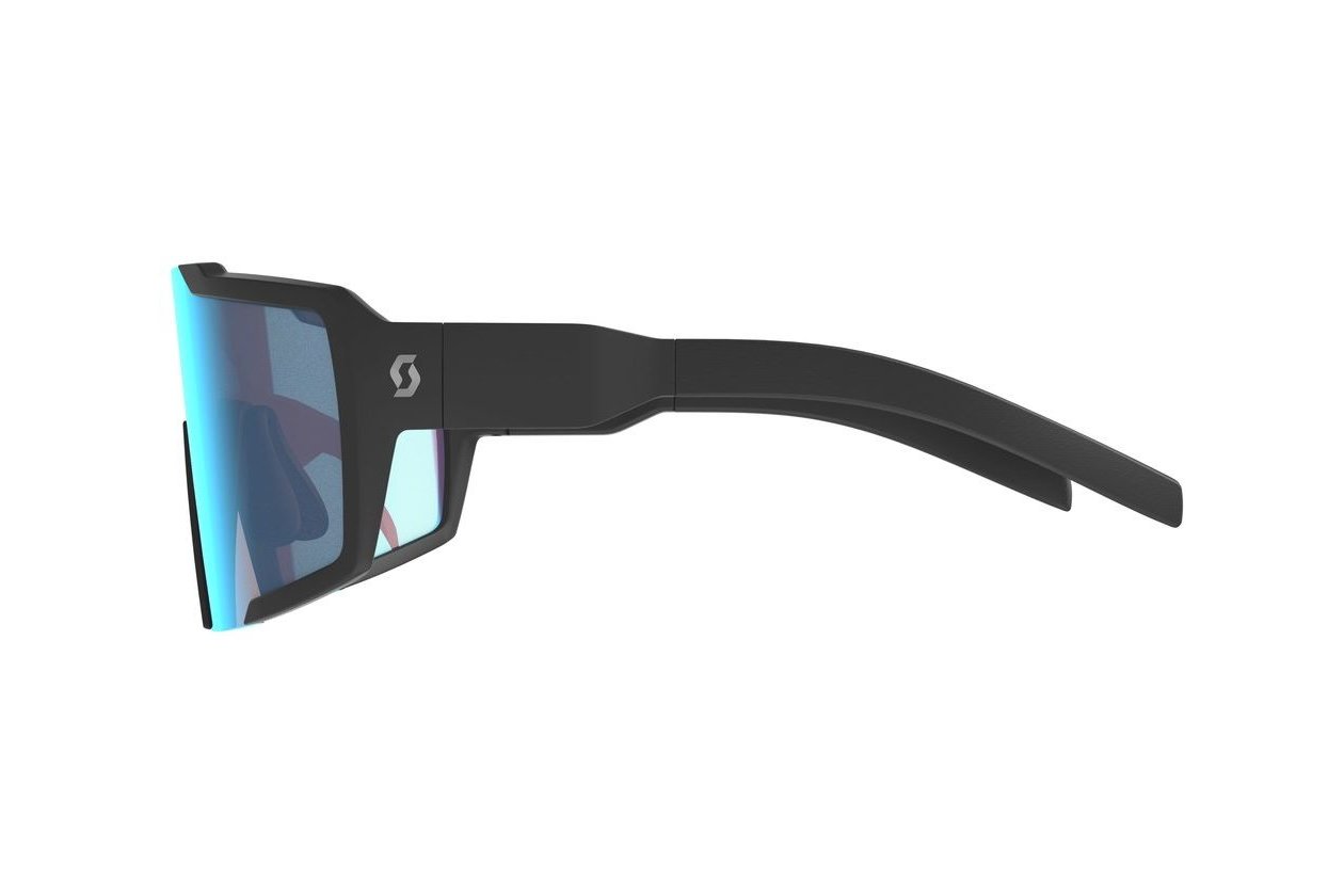 Scott Shield Sonnenbrille black matt / blue chrome enhancer