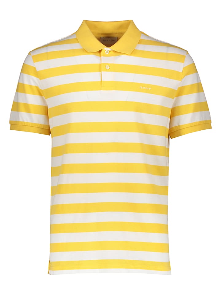Gant Poloshirt in Gelb/ Weiß günstig kaufen