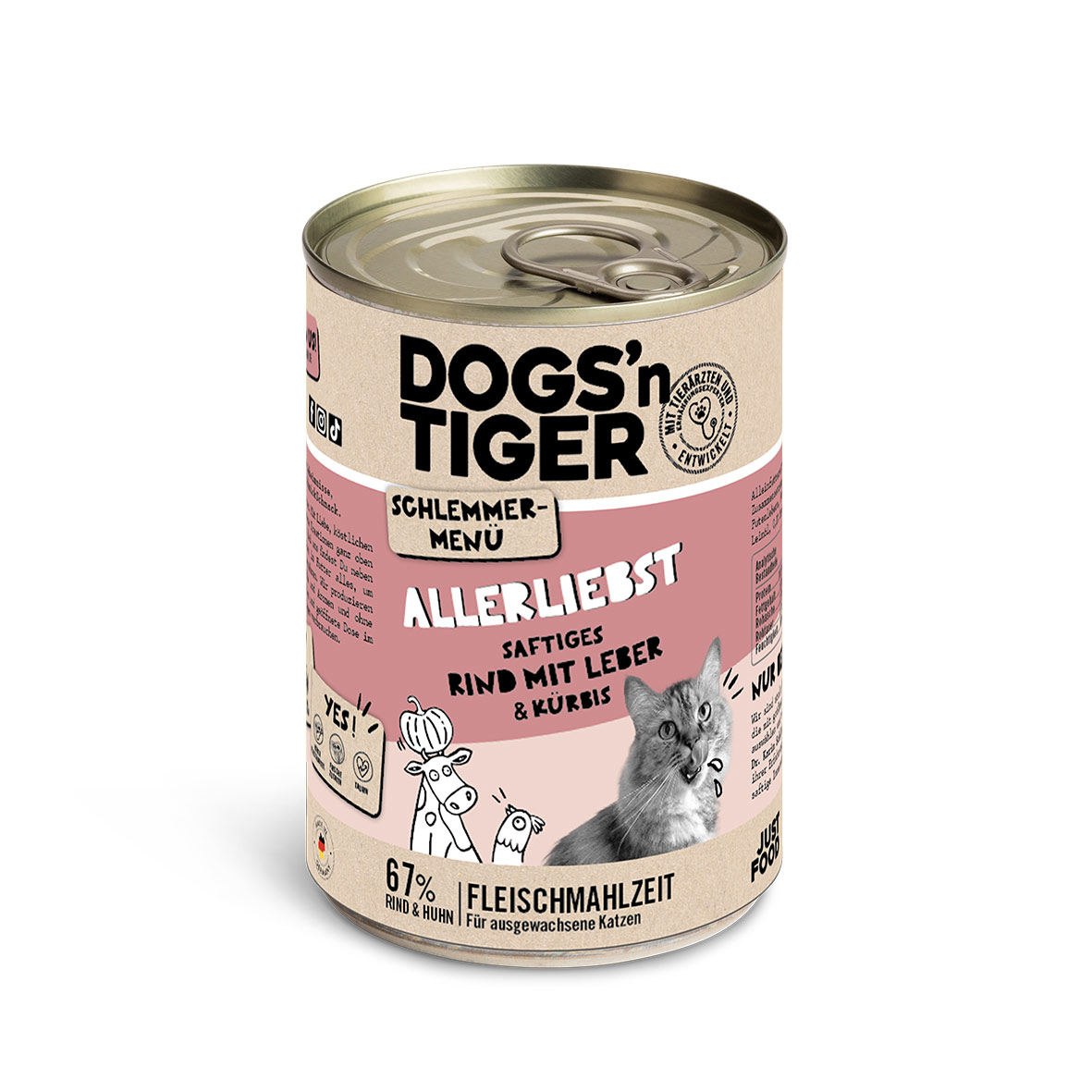 Dogs'n Tiger Schlemmermenü Allerliebst Rind & Kürbis bei ZooRoyal