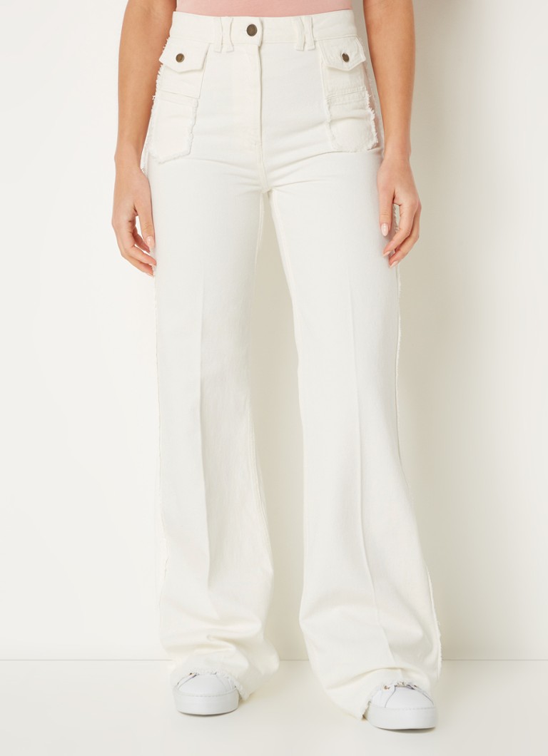 Blugi cu talie înaltă și croială largă, cu modele colorate, de la Gerard Darel.