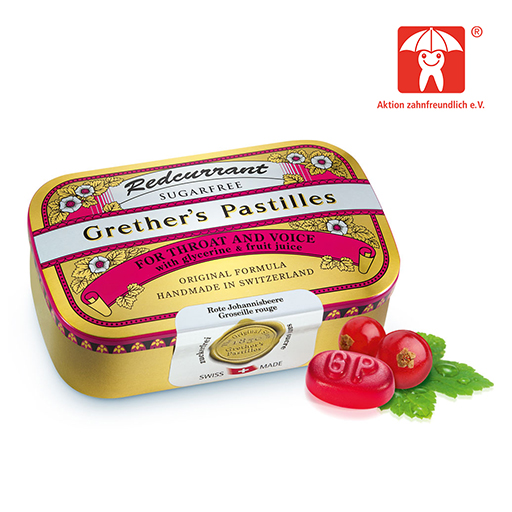 GRETHERS Redcurrant Vitamin C zuckerfrei Pastillen  110 g  Pastillen