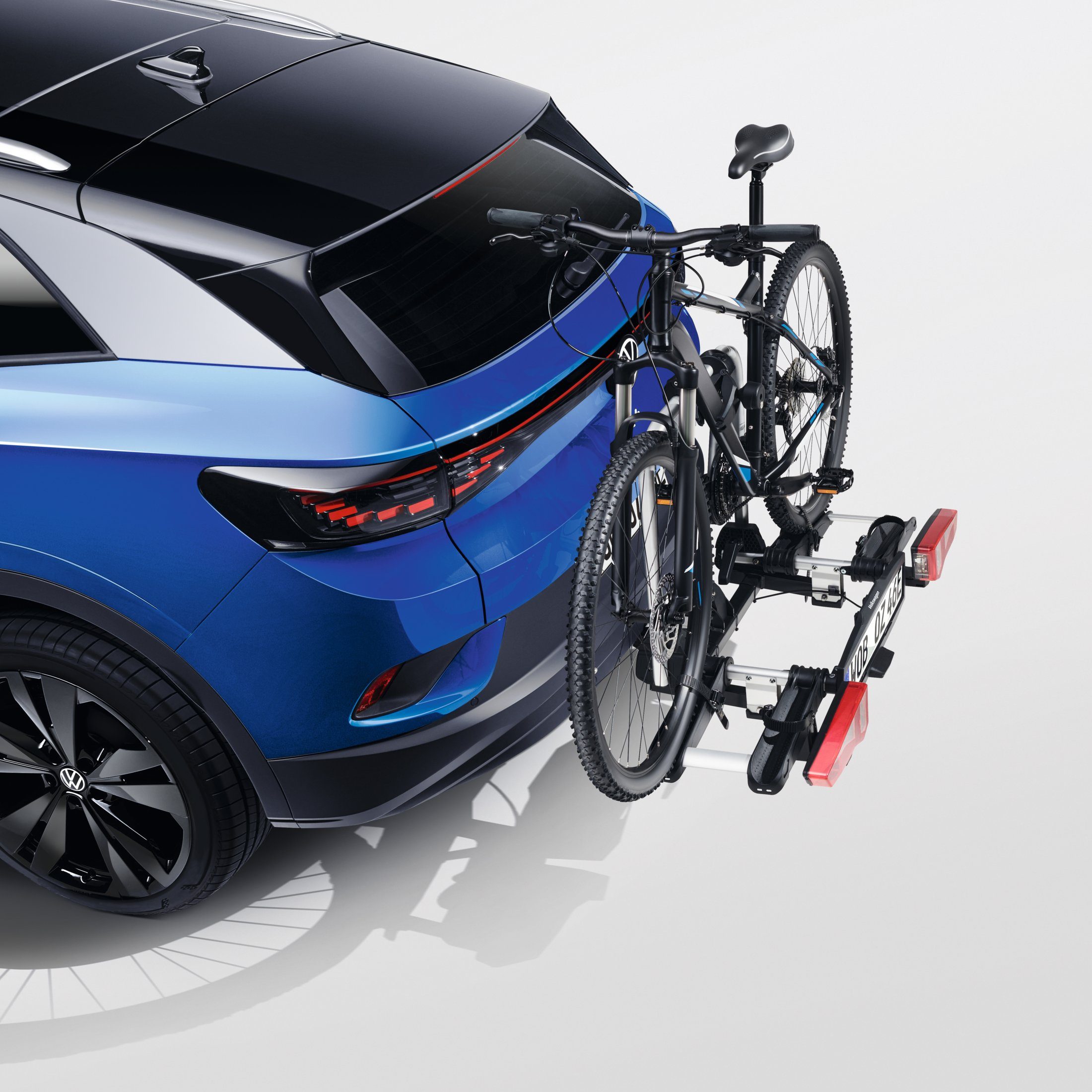Volkswagen Kupplungsfahrradträger Premium, für max. 2 Räder, (1-tlg., 000-071-105-J), Diebstahlschutz, Vormontiert, für Anhängekupplung, Traglast insg. 60kg