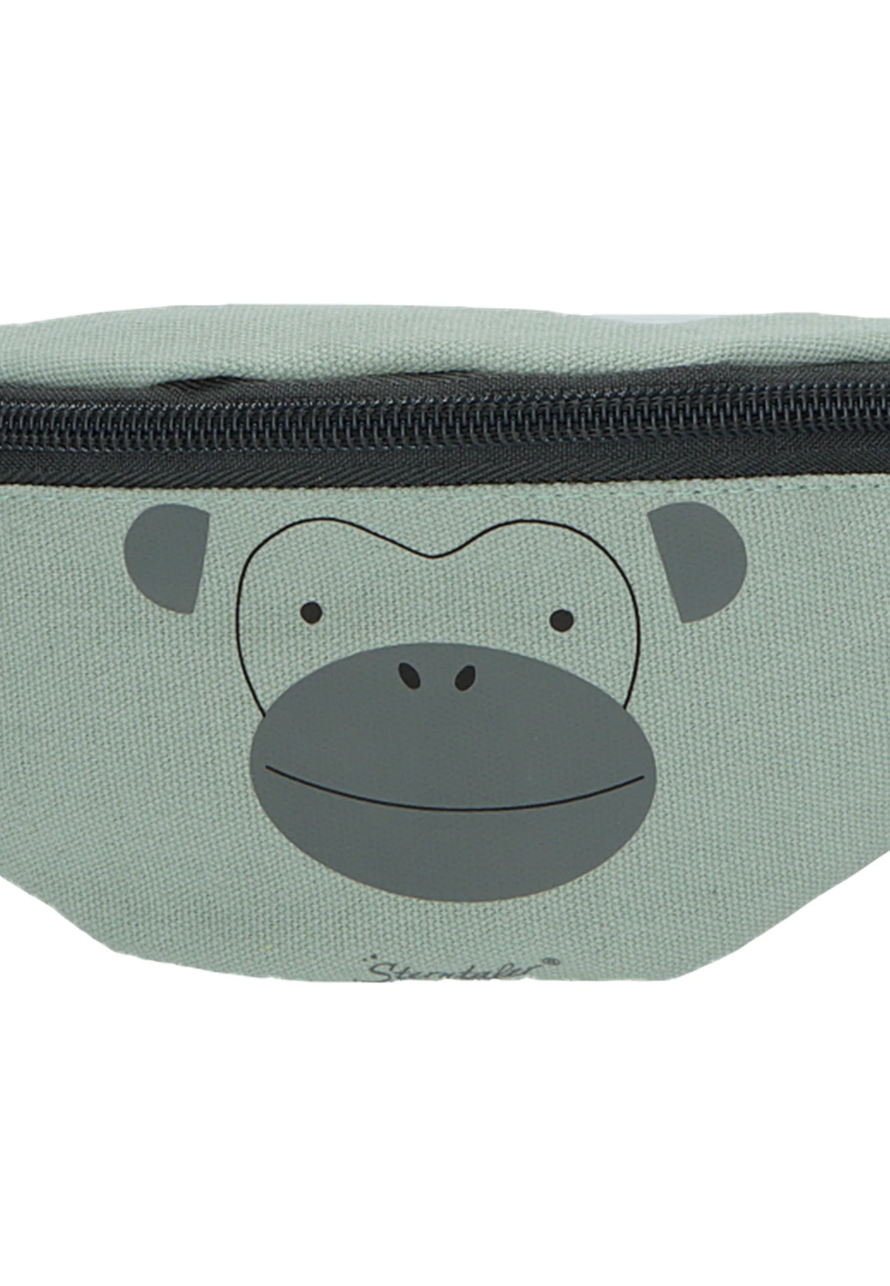 Kinder-Bauchtasche mit Motiv Affe Albert in grün, 0,5L