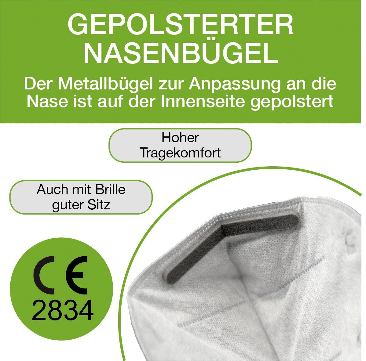 Filtrierende Halbmasken FFP2, Packung, 40-St.
