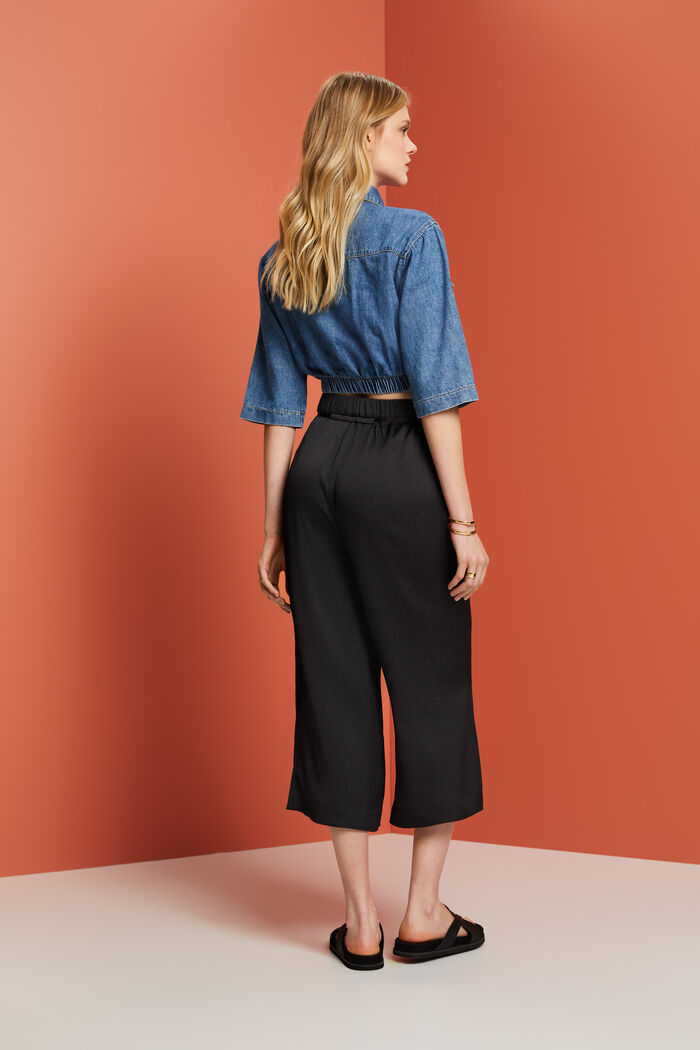 Satin-Culotte in Crinkle-Optik