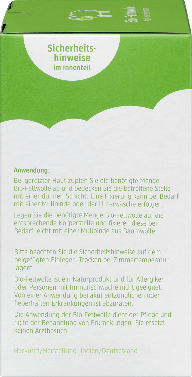 Fettwolle zum Zupfen, 50 g