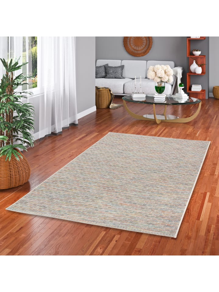 Pergamon In- und Outdoor Teppich Flachgewebe Carmel Meliert in Bunt günstig kaufen