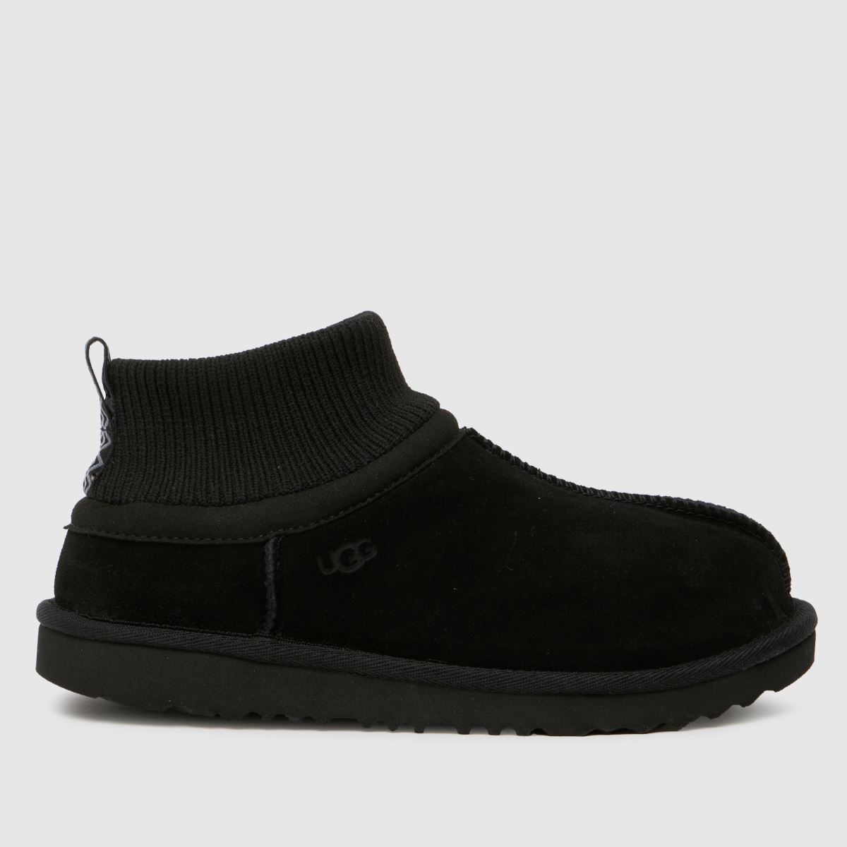 UGG svarta ultra mini stretchiga juniorstövlar med manschett