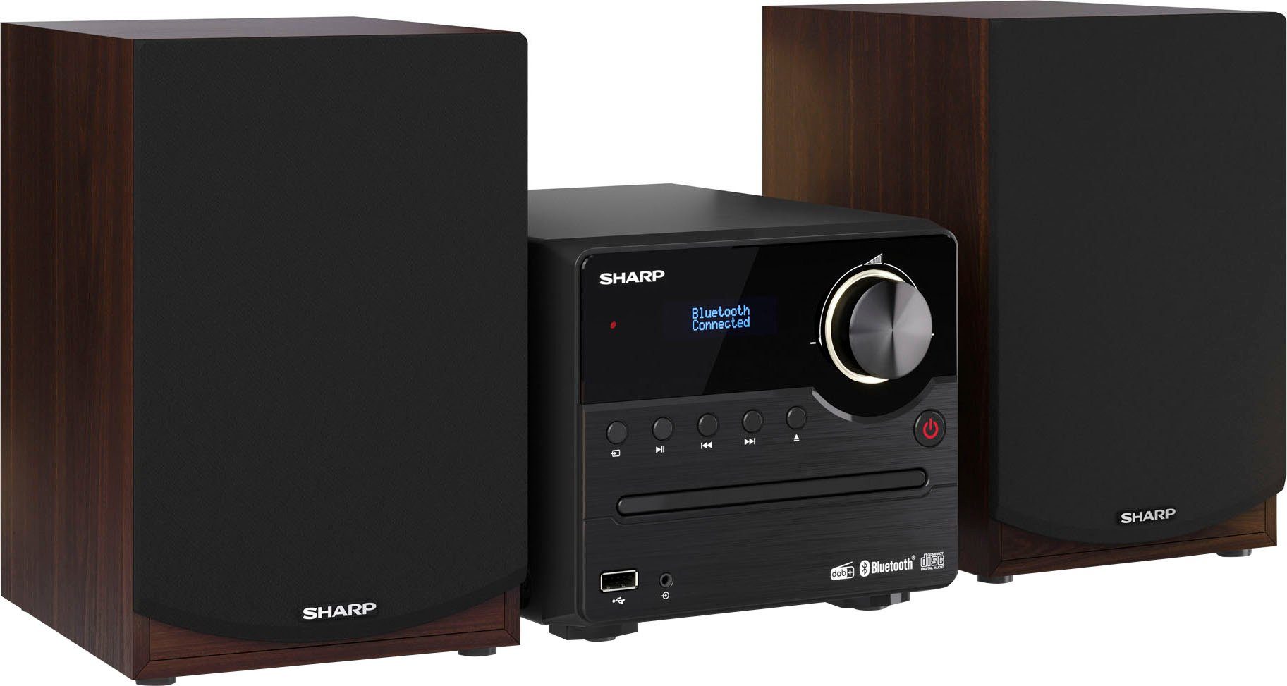 Sharp XL-B517D Mikro 2.0 Audio-System (45 W, Bluetooth)