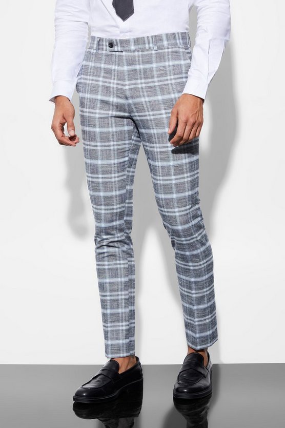 Karierte Skinny Anzughose