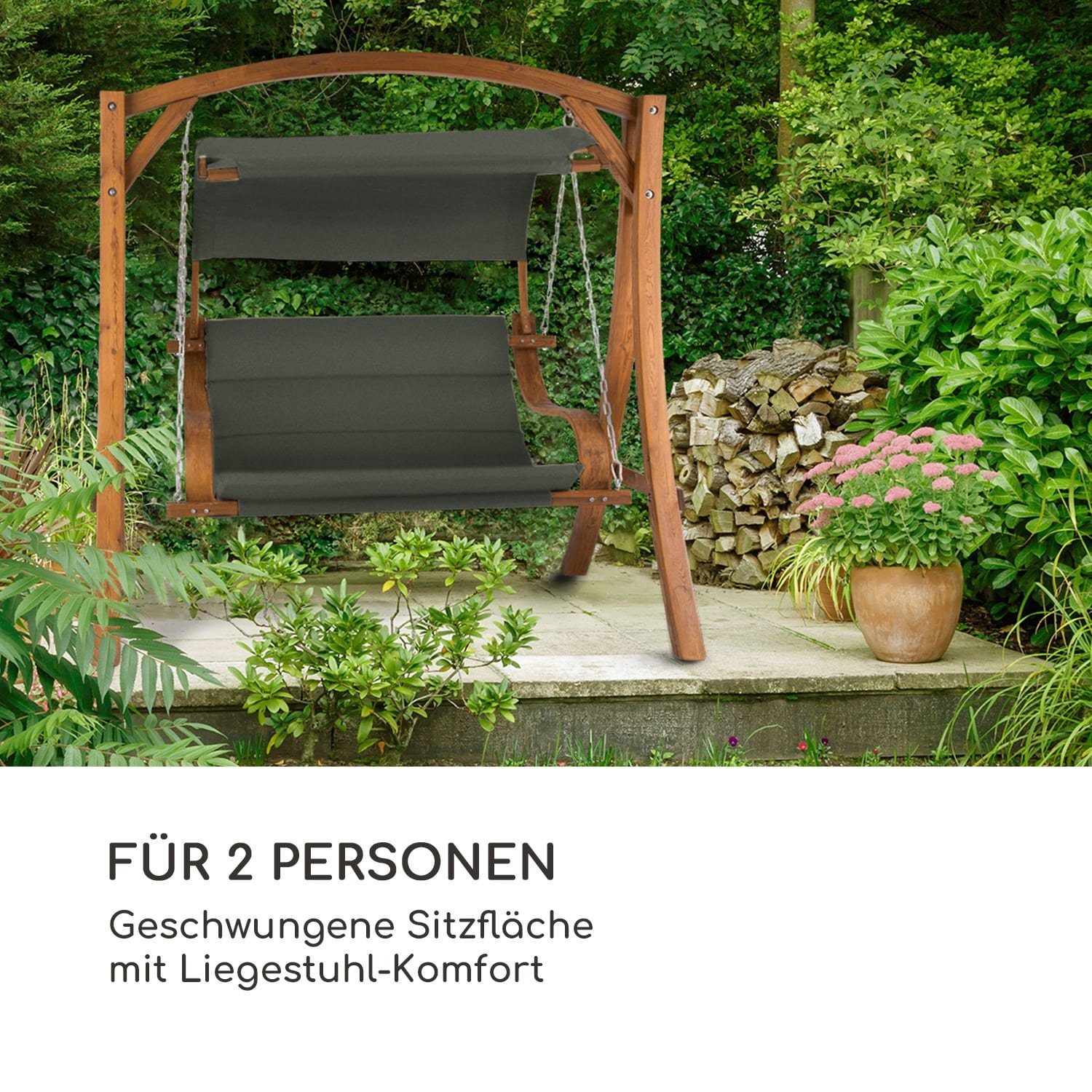blumfeldt Hollywoodschaukel Maui, Set, BxTxH: 182x125x194 cm