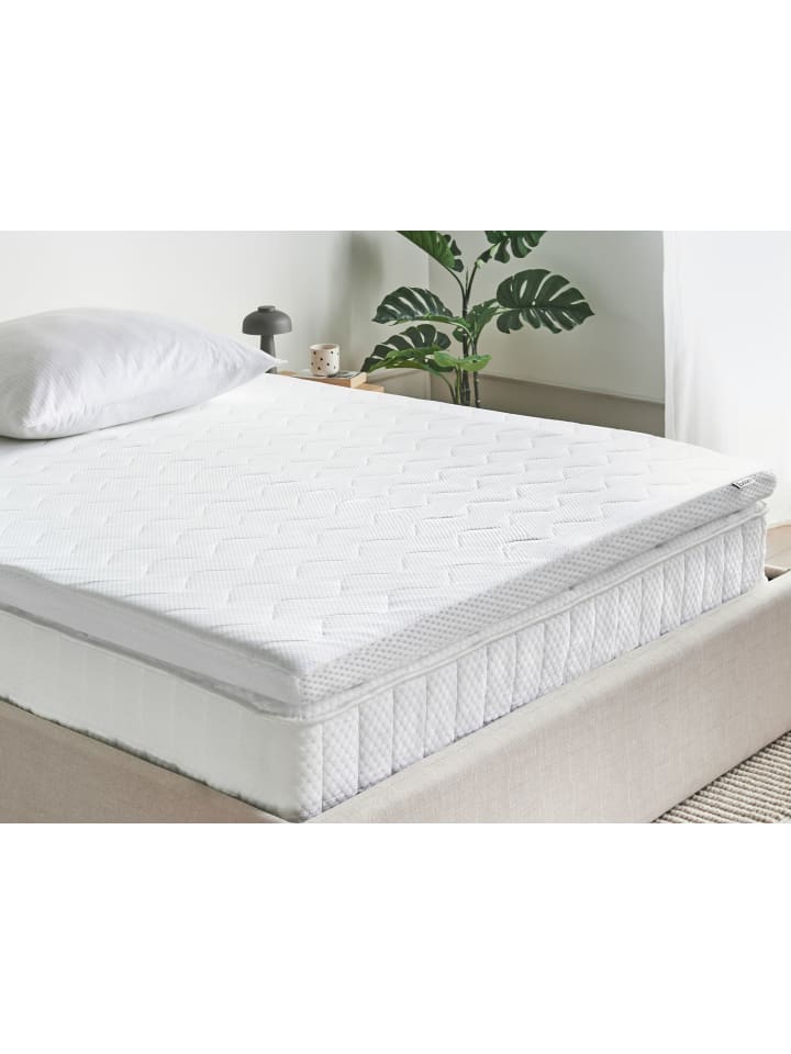 Beliani Topper FROSTY in Weiß - (W) 140 x (H) 6 x (L) 200 cm günstig kaufen onesize