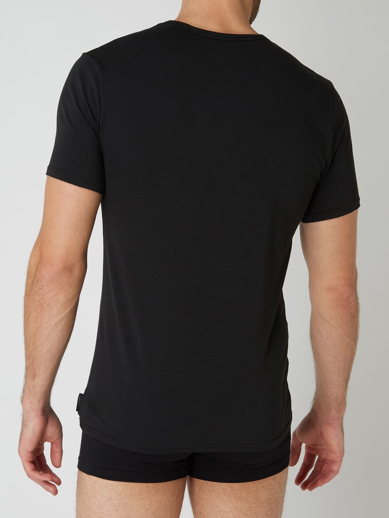 T-Shirts mit Rundhalsausschnitt - 2er-Pack in schwarz