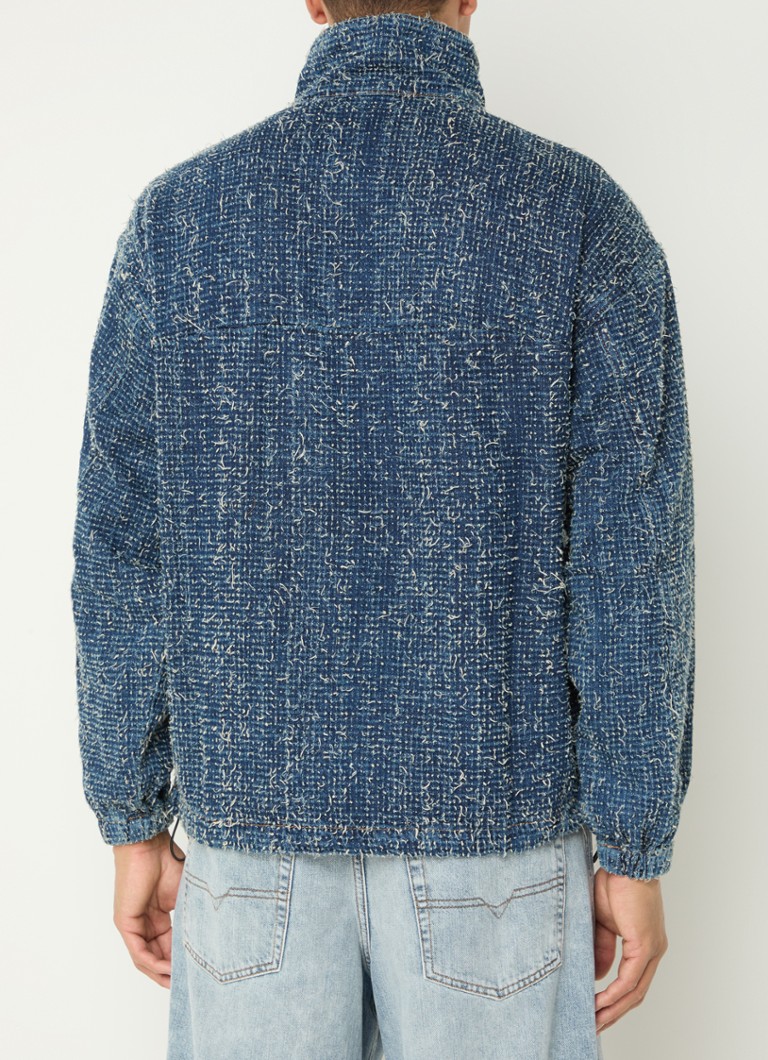 Diesel D-Flow-S bouclé sweater with half zip