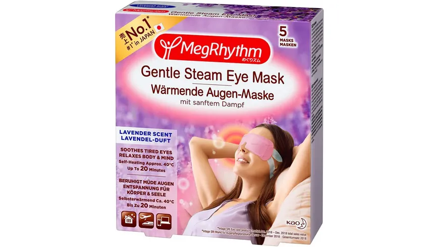 MegRhythm Wärmende Augen-Maske - Lavendel-Duft