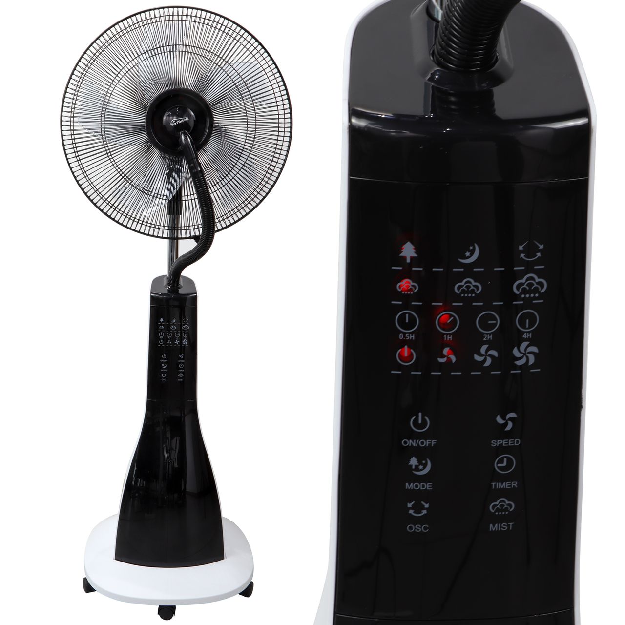 TroniTechnik Standventilator Turmventilator Vernebler SV05 40cm, inkl. Oszillation